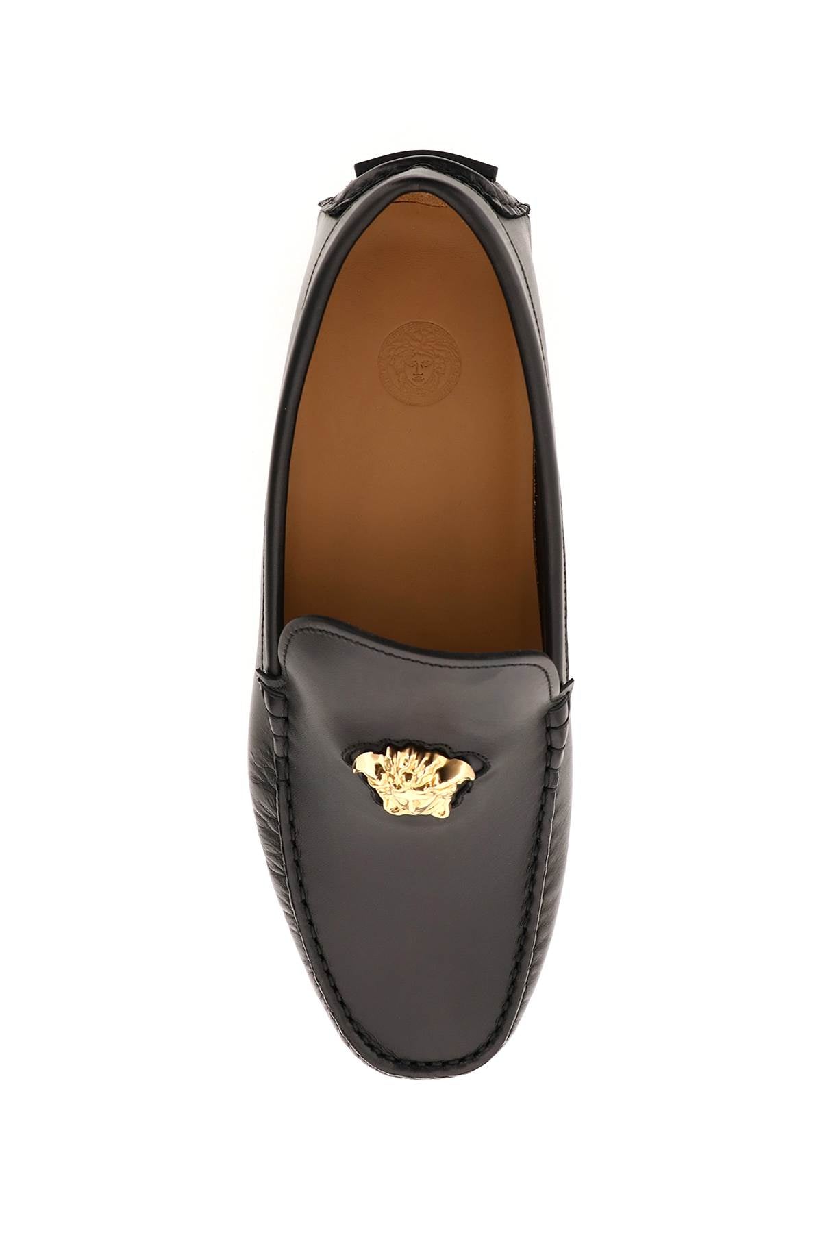 Versace la medusa leather loafers