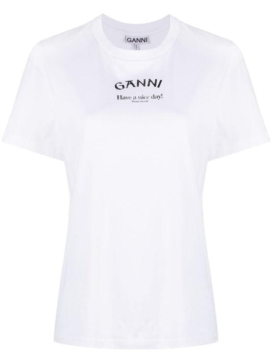 GANNI T-shirts and Polos White