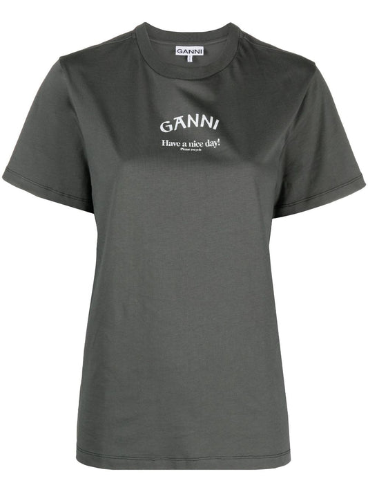 GANNI T-shirts and Polos Grey