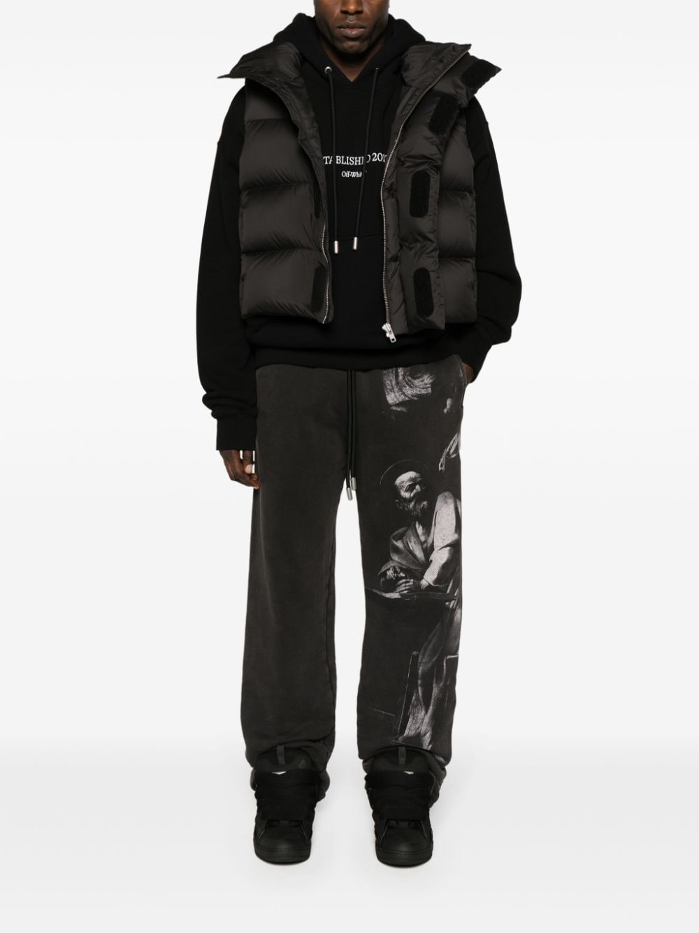 Off White Trousers Black