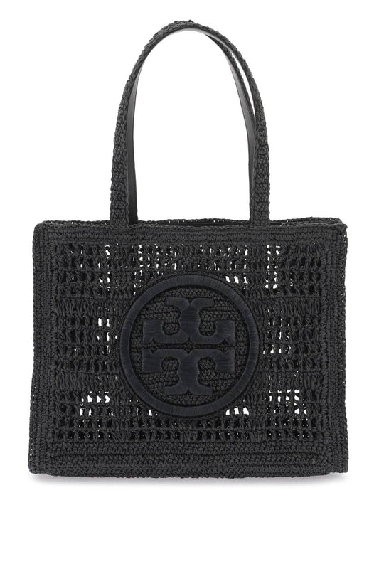 Tory Burch ella crochet raffia tote bag in