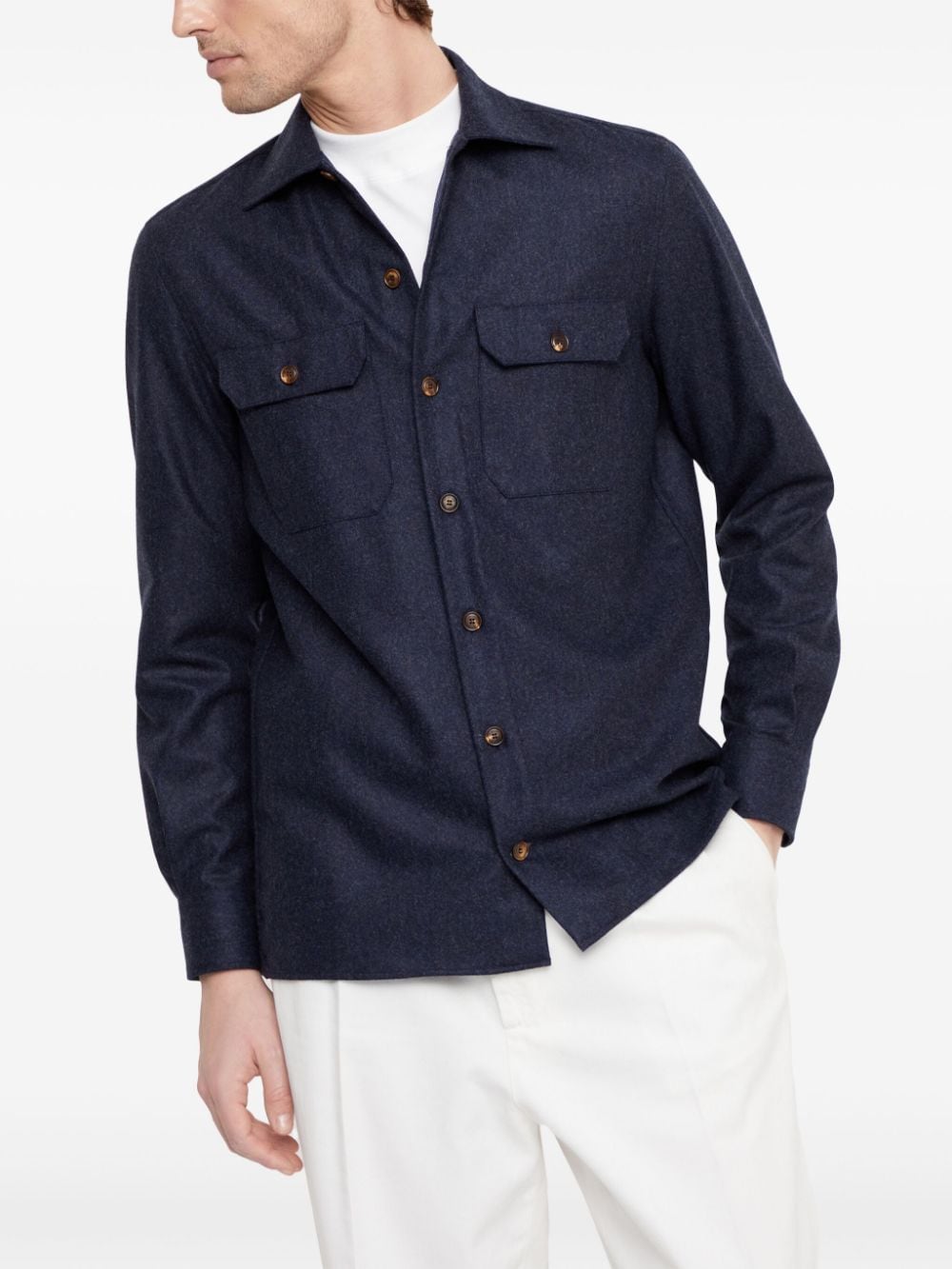 Brunello Cucinelli Shirts Blue