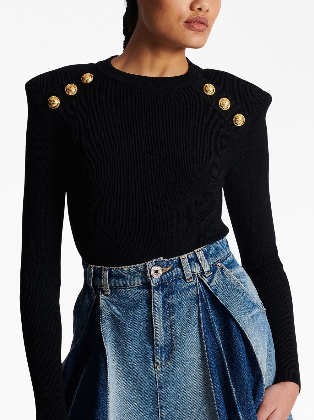 Balmain Sweaters Black