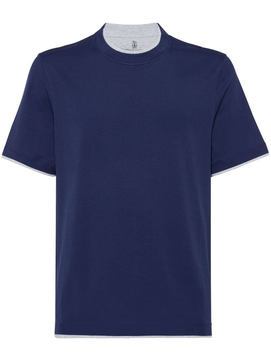 Brunello Cucinelli T-shirts and Polos Blue