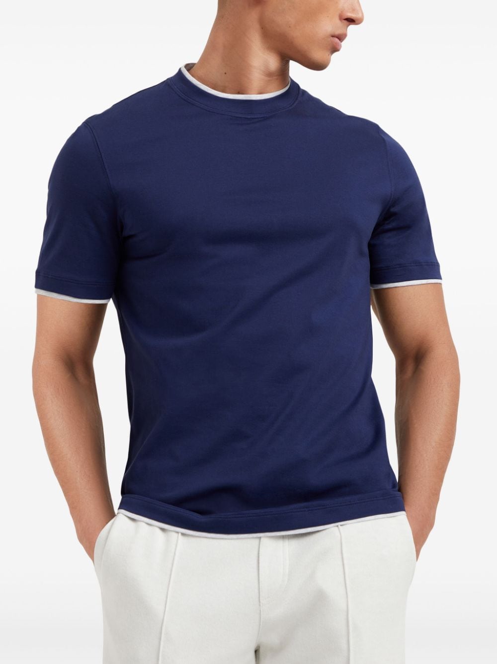 Brunello Cucinelli T-shirts and Polos Blue