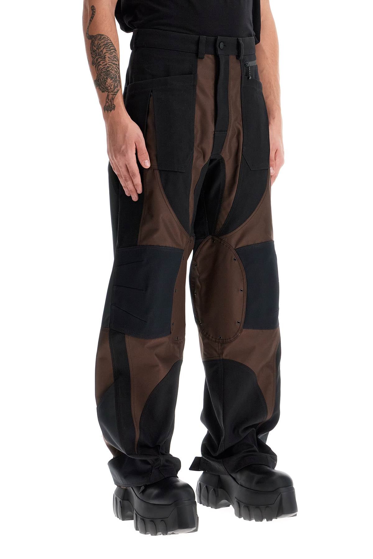 Mugler patchwork cargo pants with