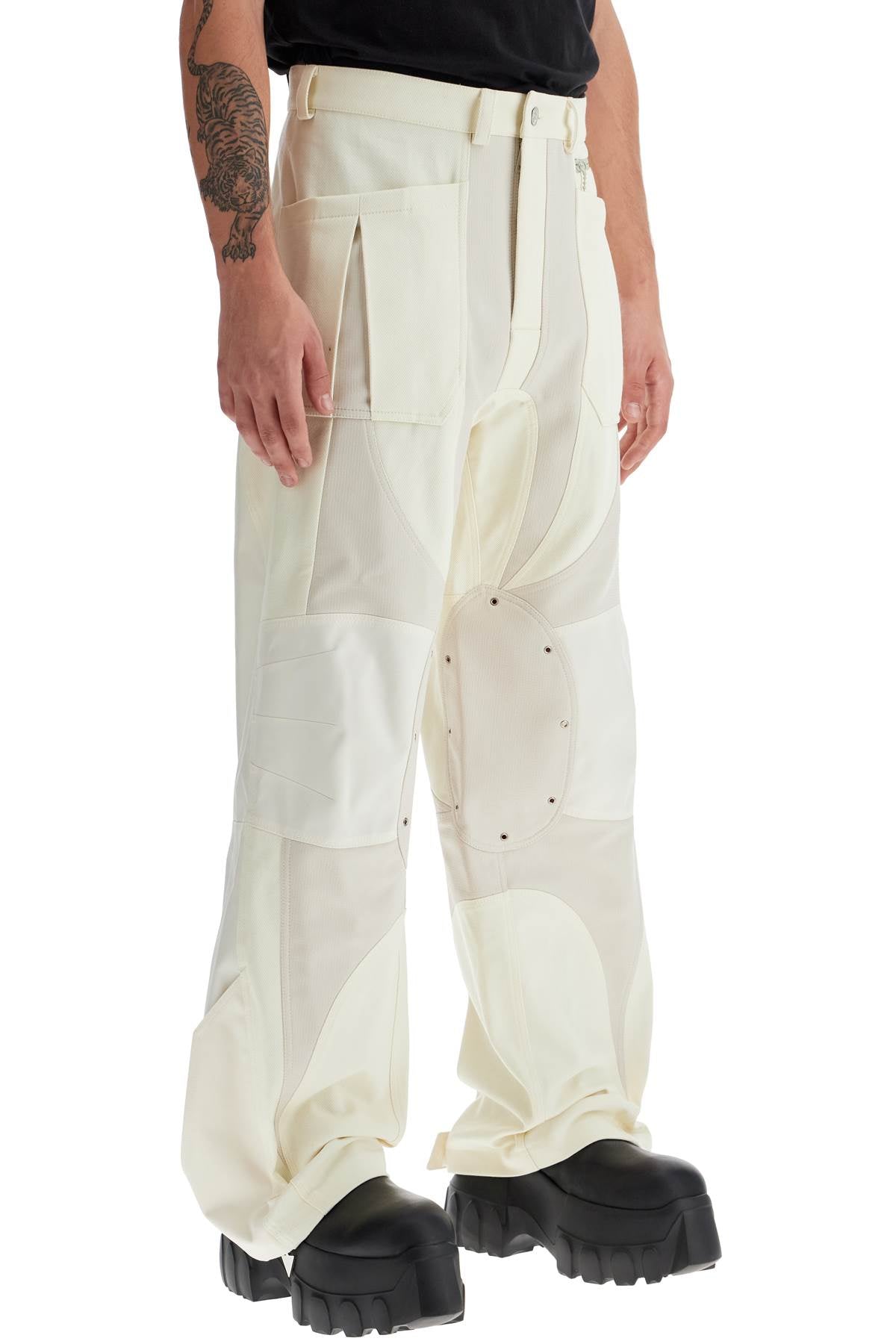 Mugler patchwork cargo pants with