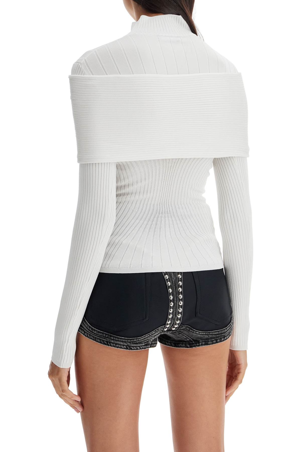 Mugler long-sleeved top with off-