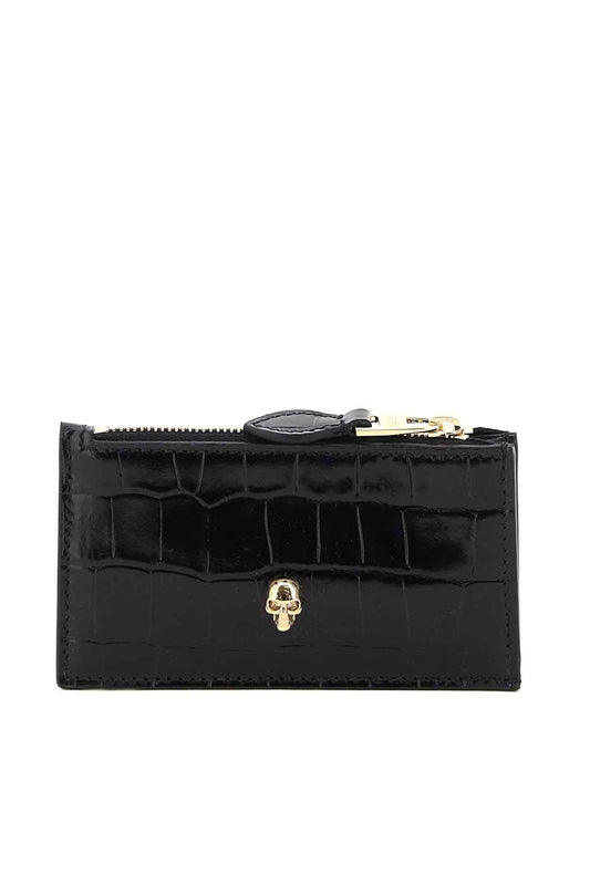 Alexander Mcqueen skull card holder pouch