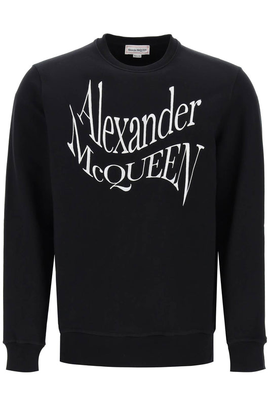 Alexander Mcqueen warped logo sweatshirt