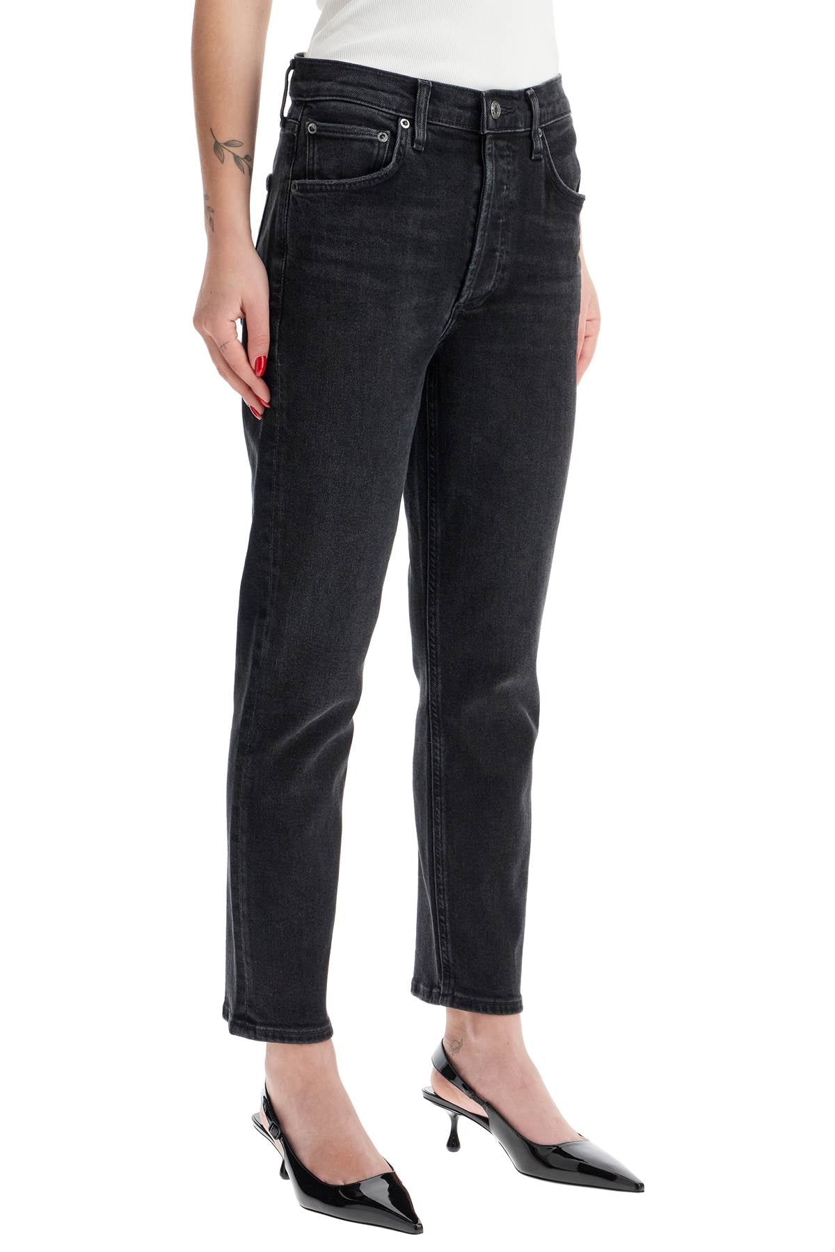 Agolde cropped riley jeans by