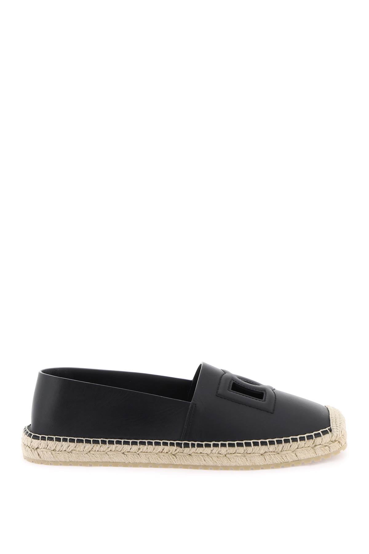 Dolce & Gabbana leather espadrilles with dg logo and