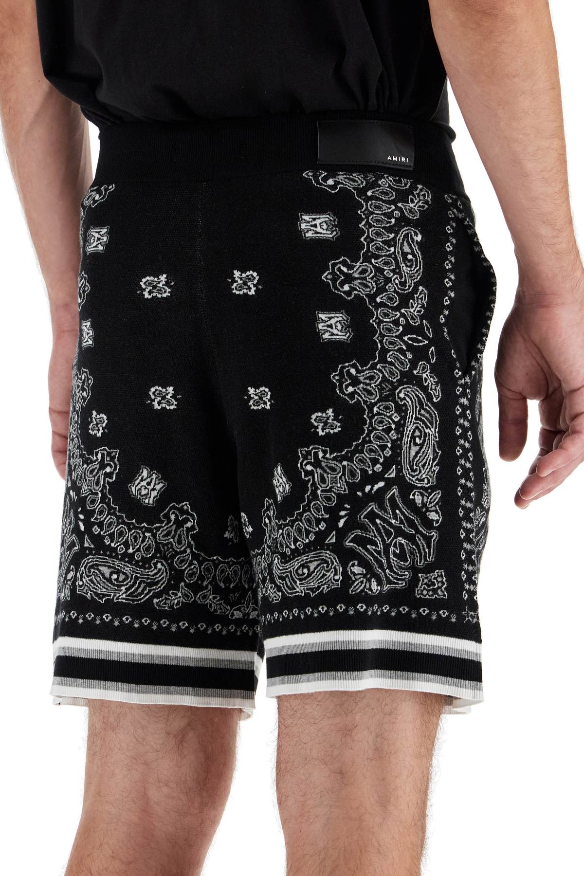 Amiri knitted bandana bermuda shorts