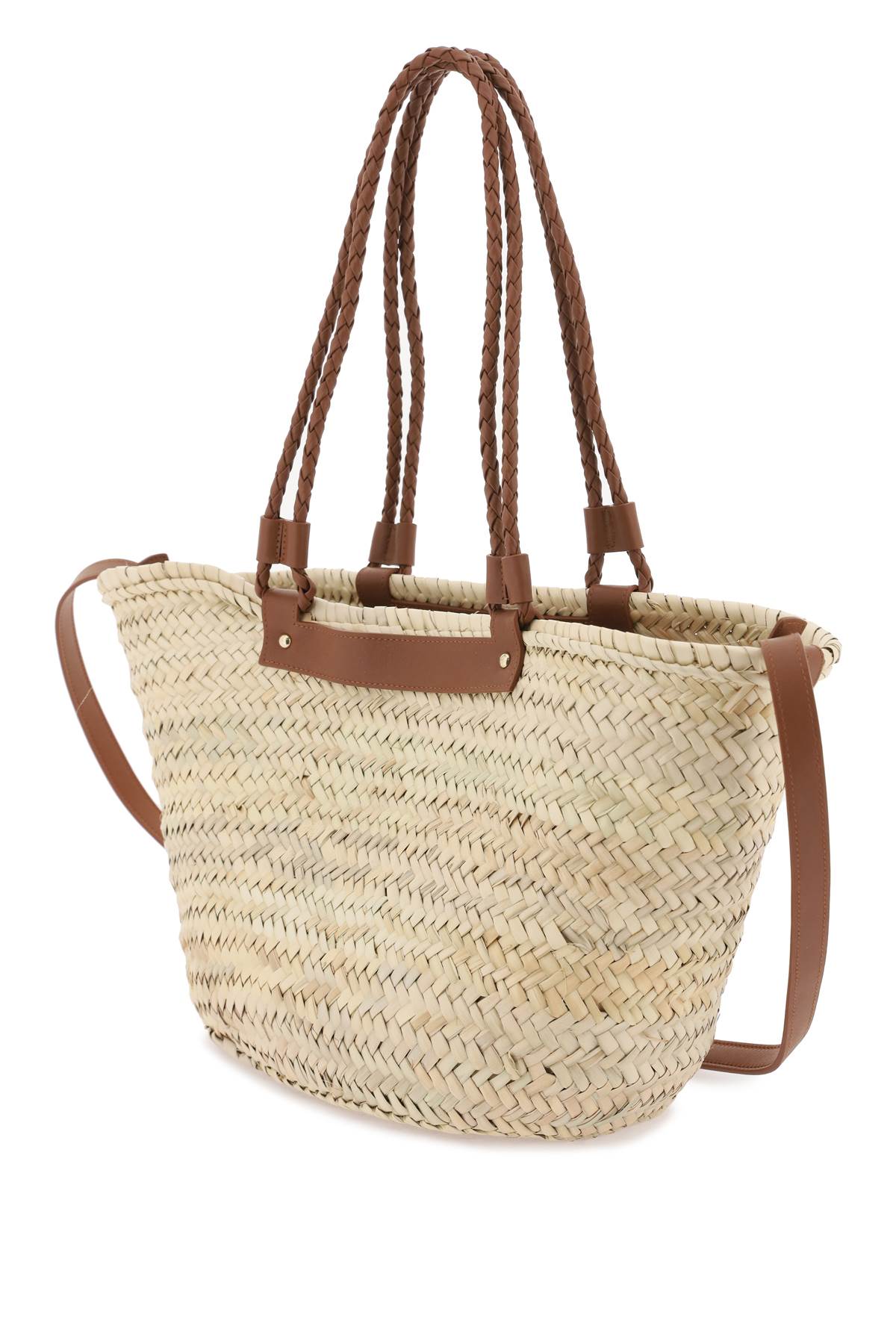 CASTANER large woven raffia basket bag