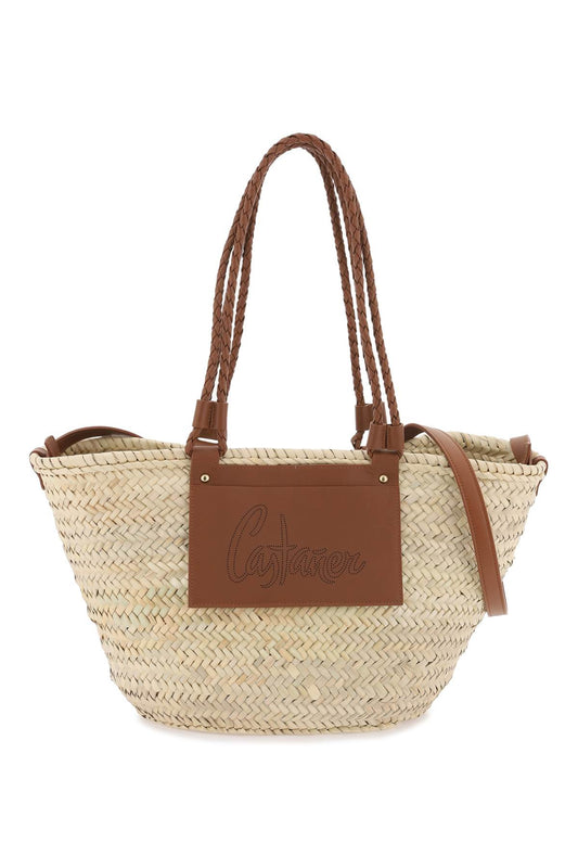 CASTANER large woven raffia basket bag