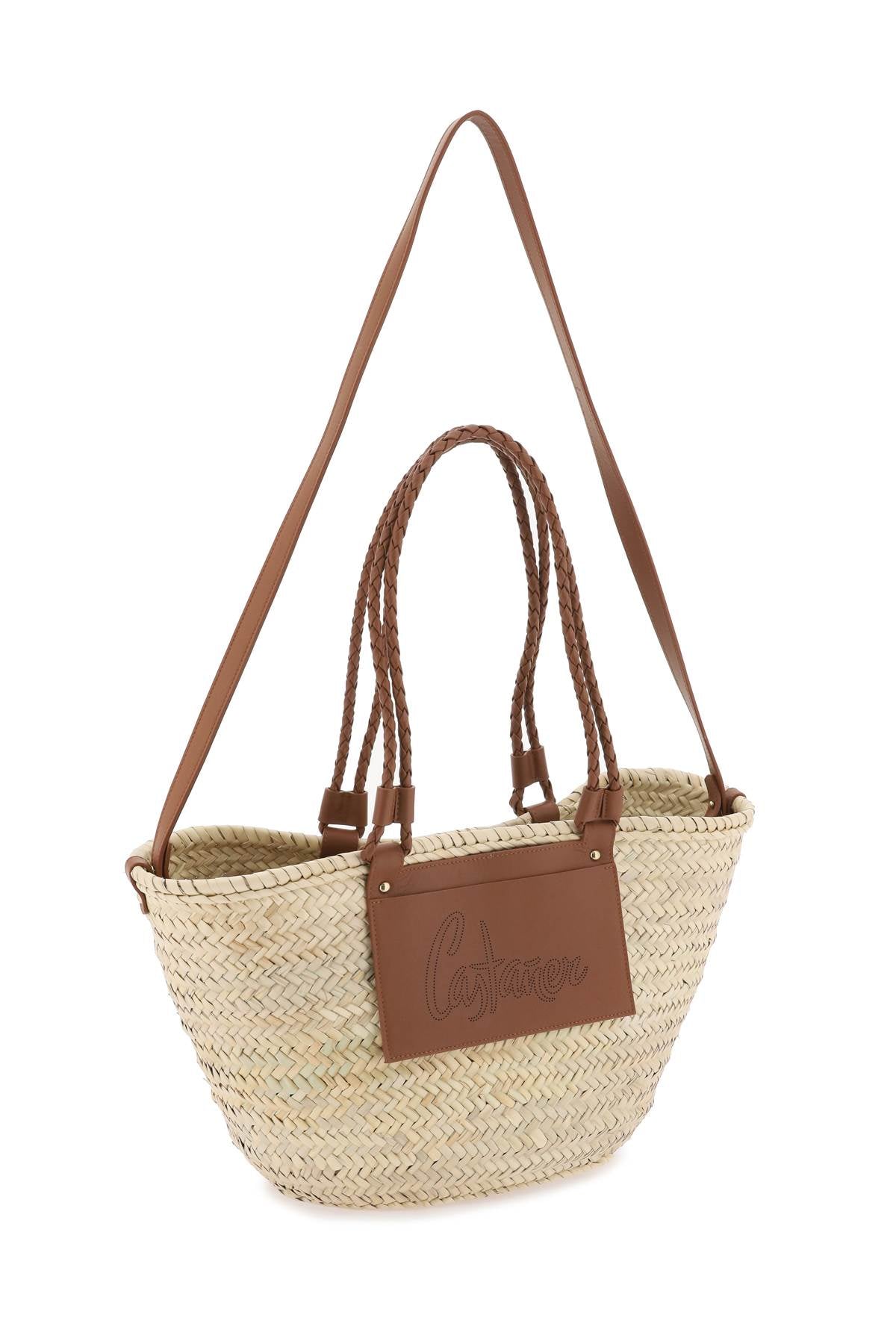 CASTANER large woven raffia basket bag