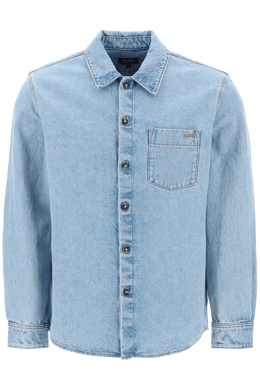 A.P.C. vittorio brodee poitrine denim overshirt