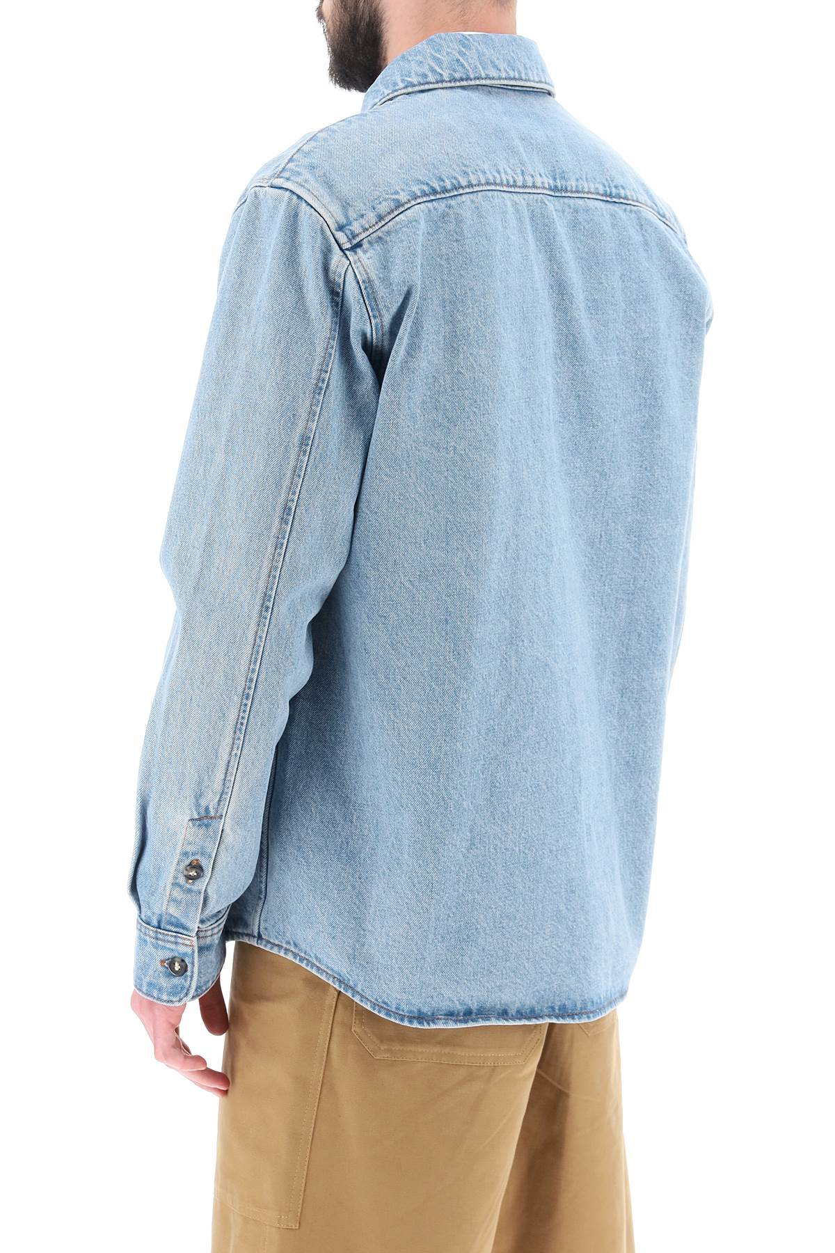 A.P.C. vittorio brodee poitrine denim overshirt