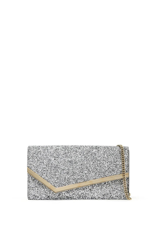 Jimmy Choo glittered emmie clutch