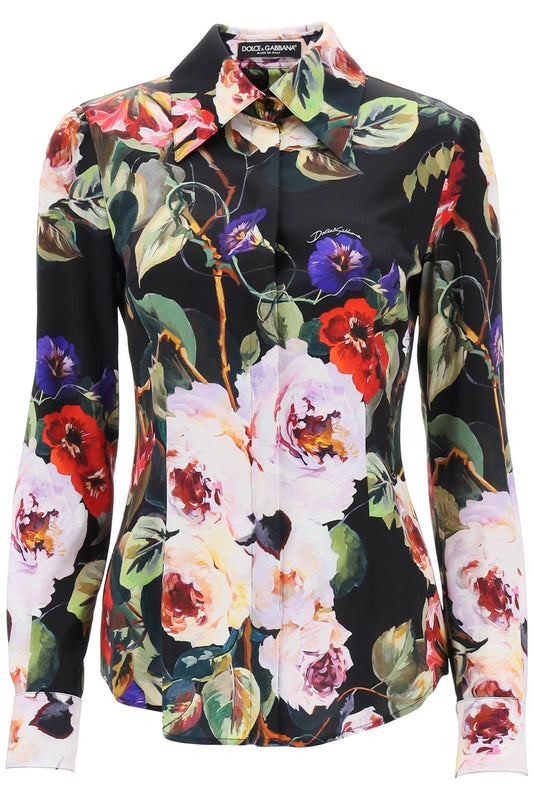 Dolce & Gabbana rose garden shirt in satin