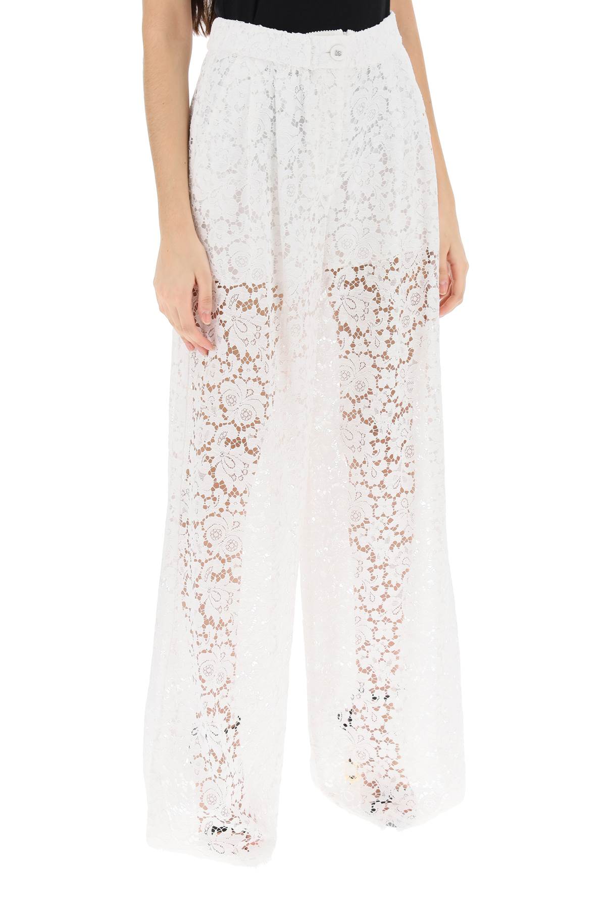 Dolce & Gabbana pajama pants in cordonnet lace