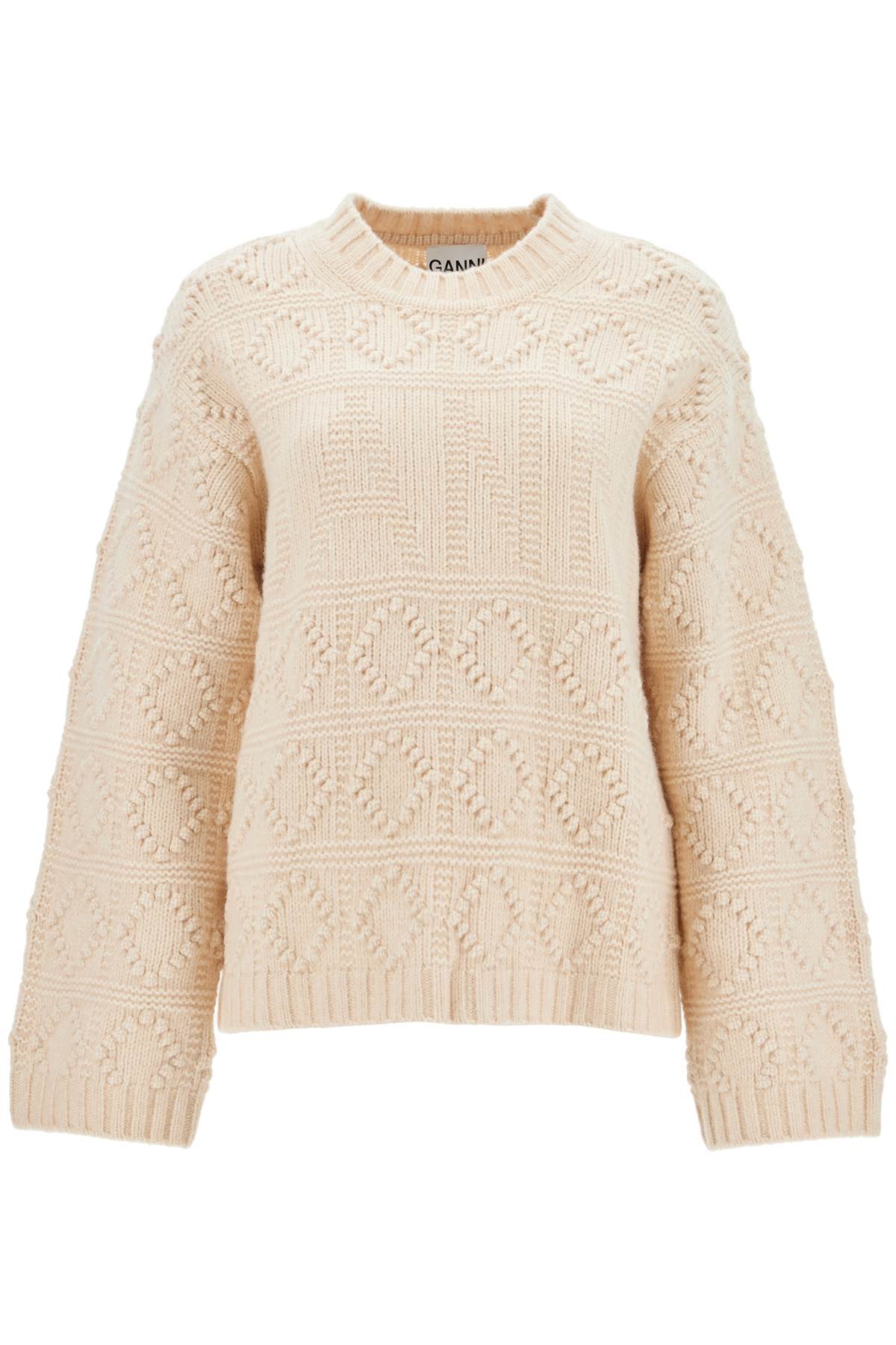 Ganni wool and cotton blend pullover