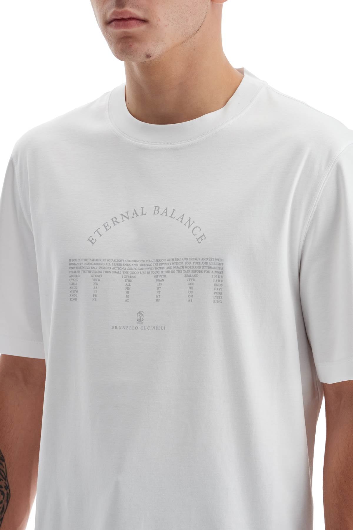 Brunello Cucinelli eternal balance printed t-shirt