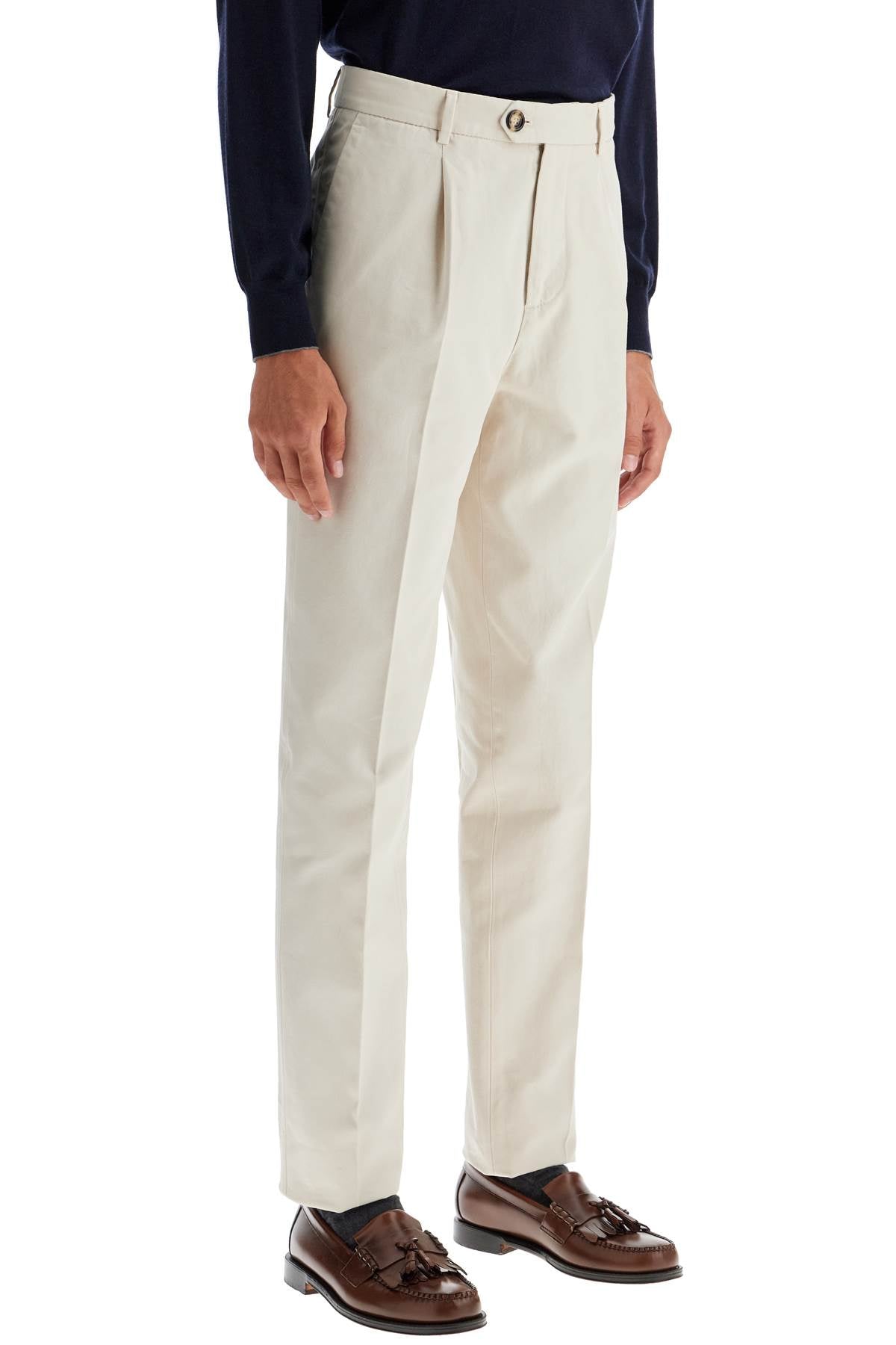 Brunello Cucinelli leisure fit gabardine trousers