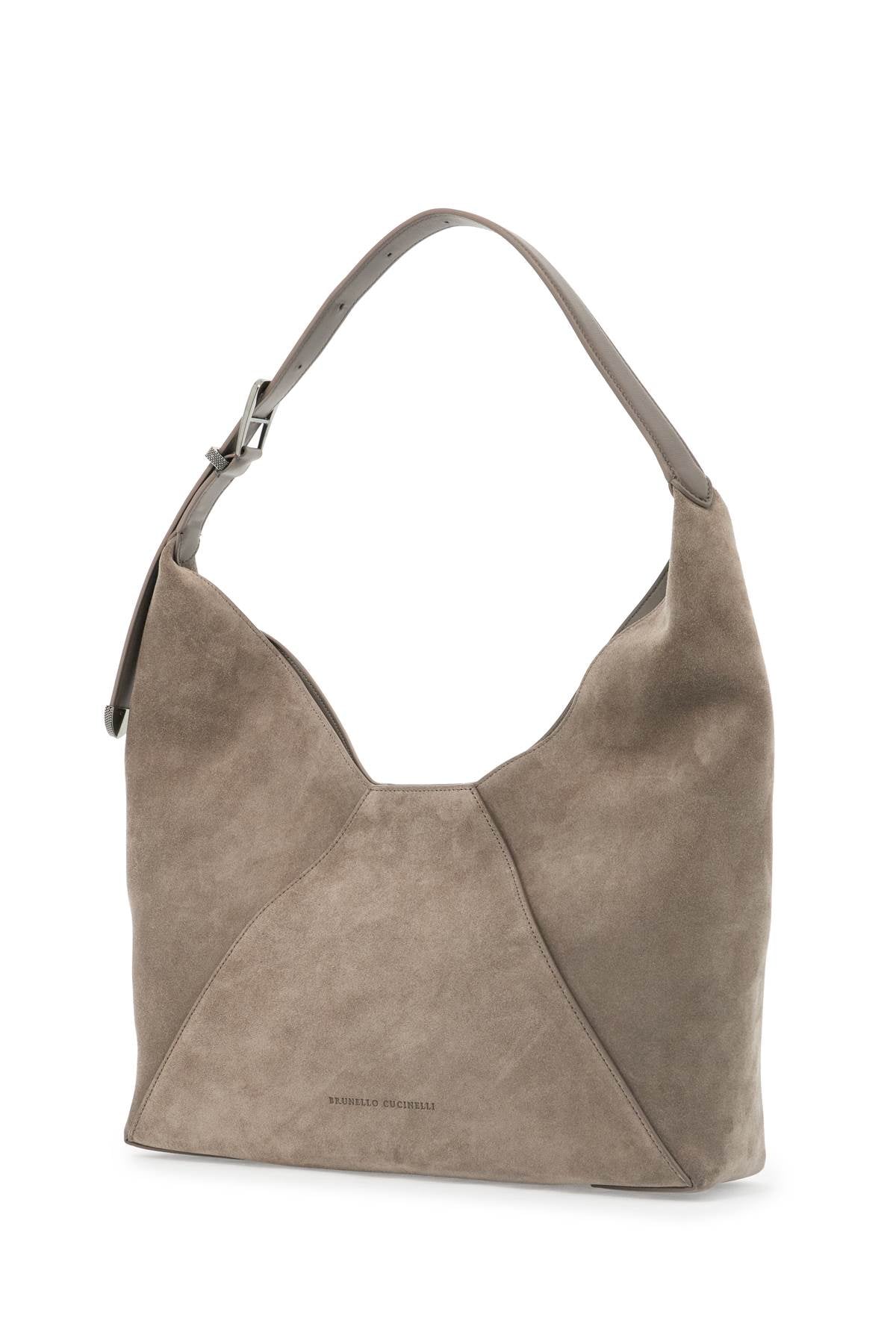 Brunello Cucinelli bc duo suede leather hobo bag with