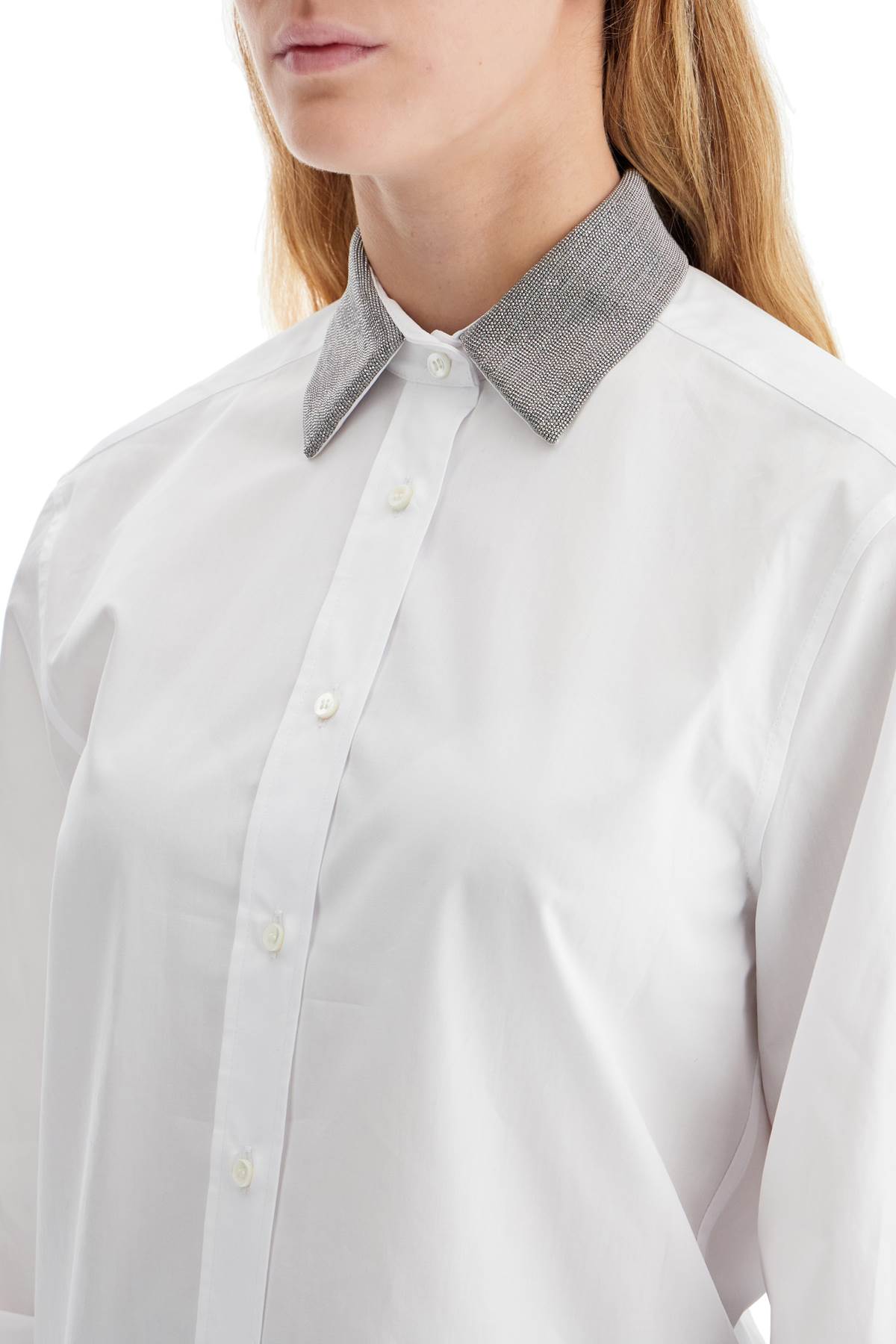 Brunello Cucinelli "shirt with beaded collar