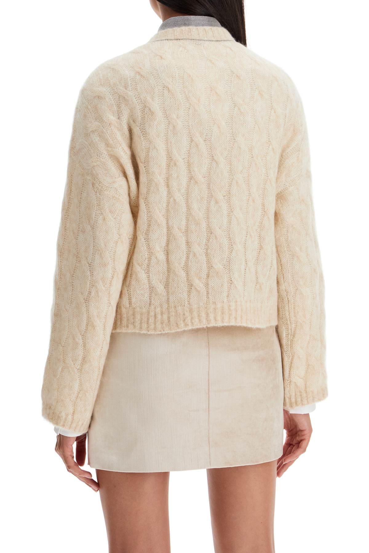 Brunello Cucinelli knitted wool and mohair cable-k