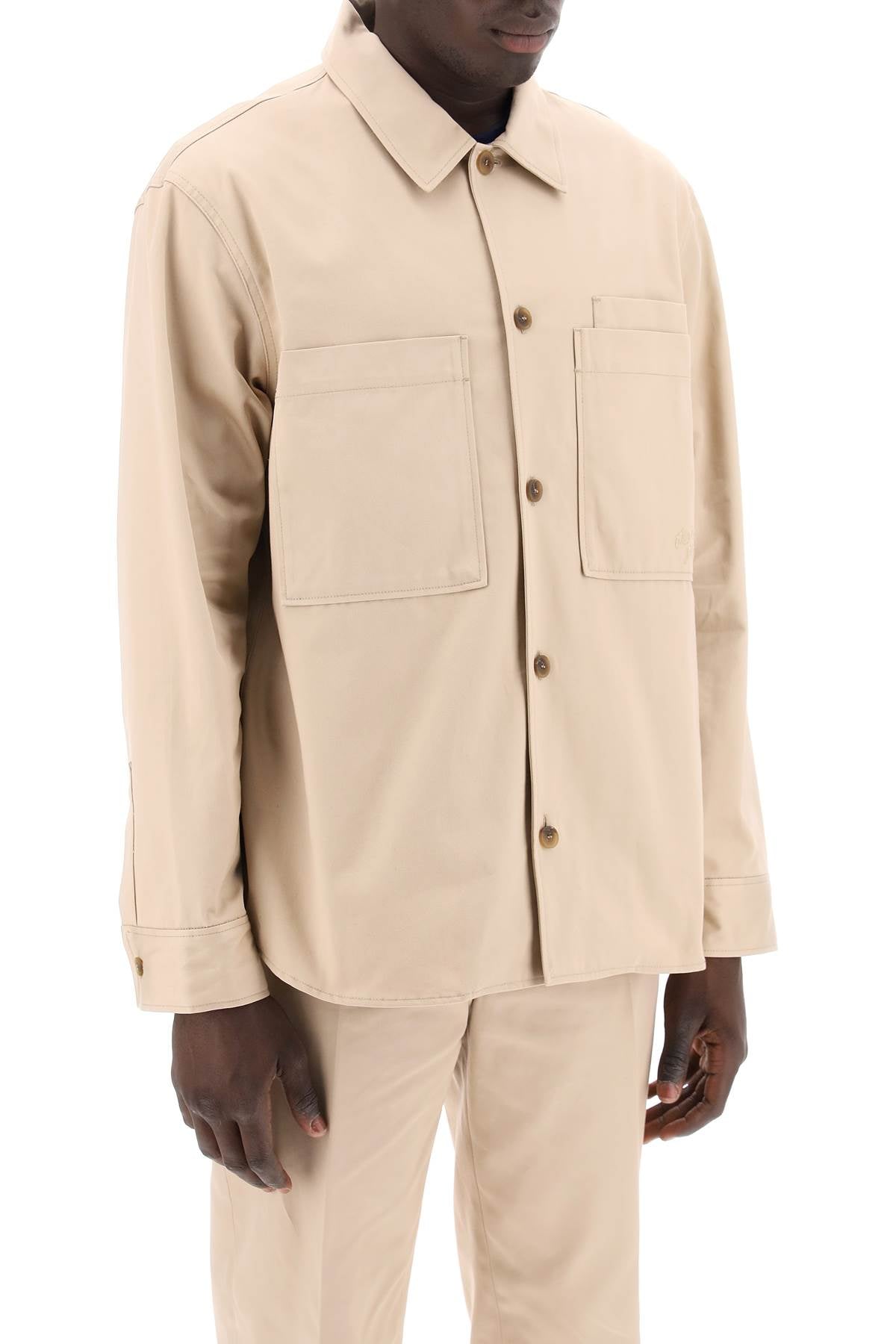 Maison Kitsune cotton gabardine overshirt