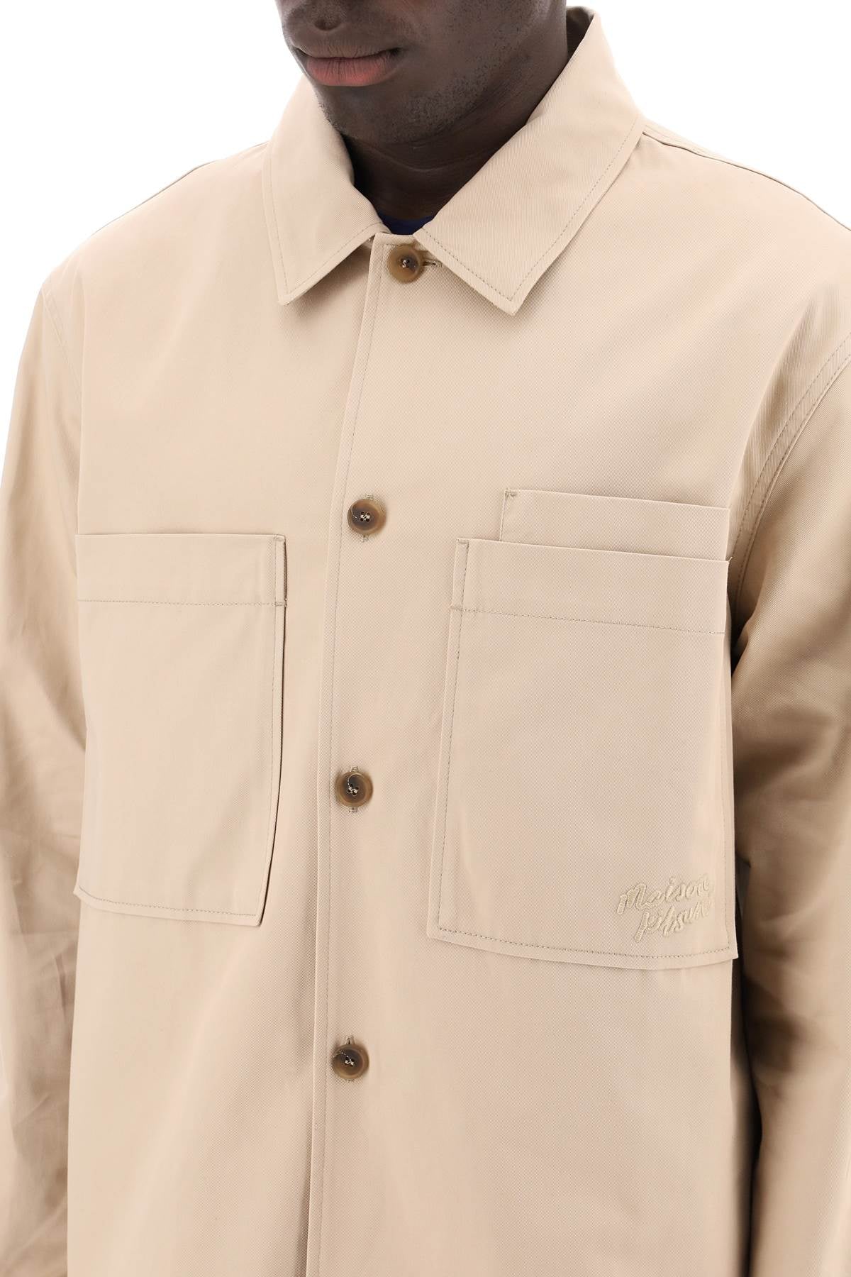 Maison Kitsune cotton gabardine overshirt