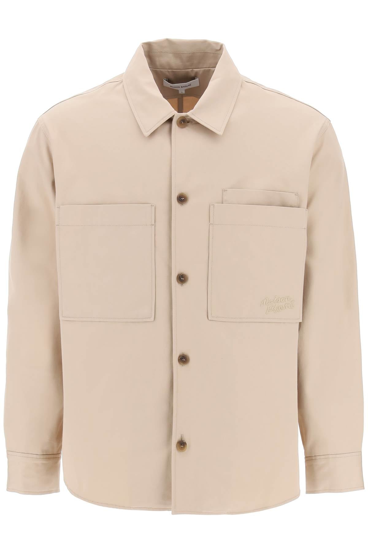 Maison Kitsune cotton gabardine overshirt