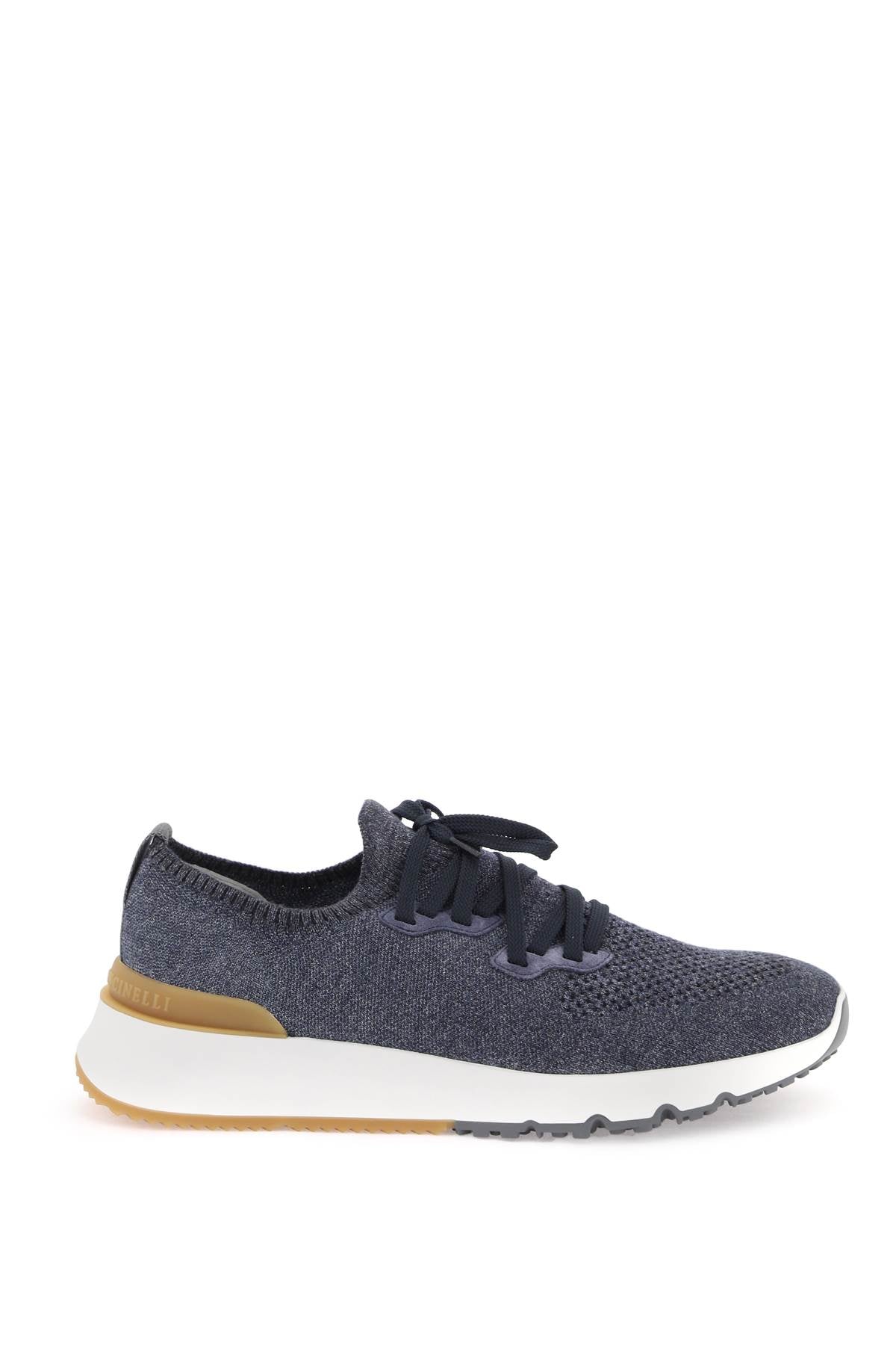 Brunello Cucinelli knit chine sneakers in