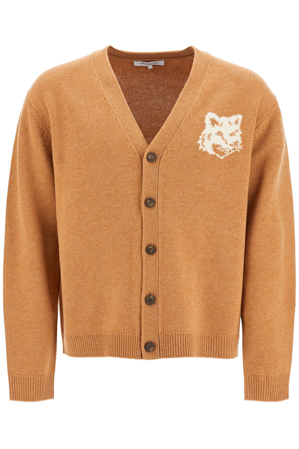 Maison Kitsune "fox head wool cardigan with