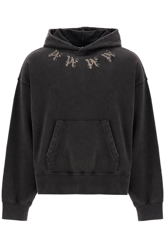 Palm Angels statement monogram hooded sweatshirt