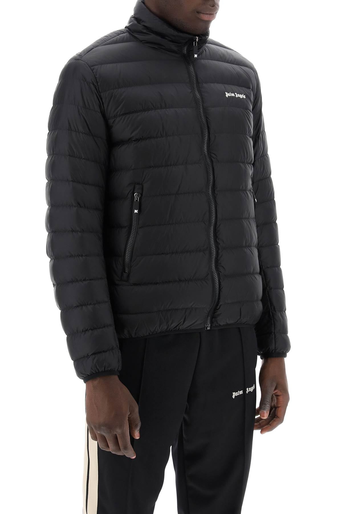 Palm Angels lightweight down jacket with embroidered logo