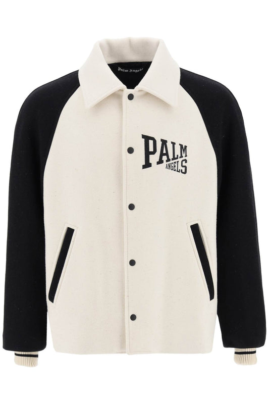 Palm Angels wool varsity jacket with embroidery