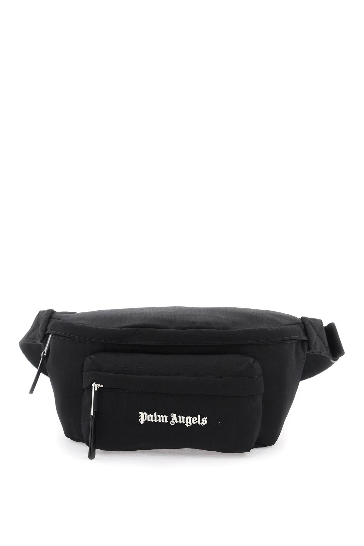 Palm Angels canvas waist bag with embroidered logo.