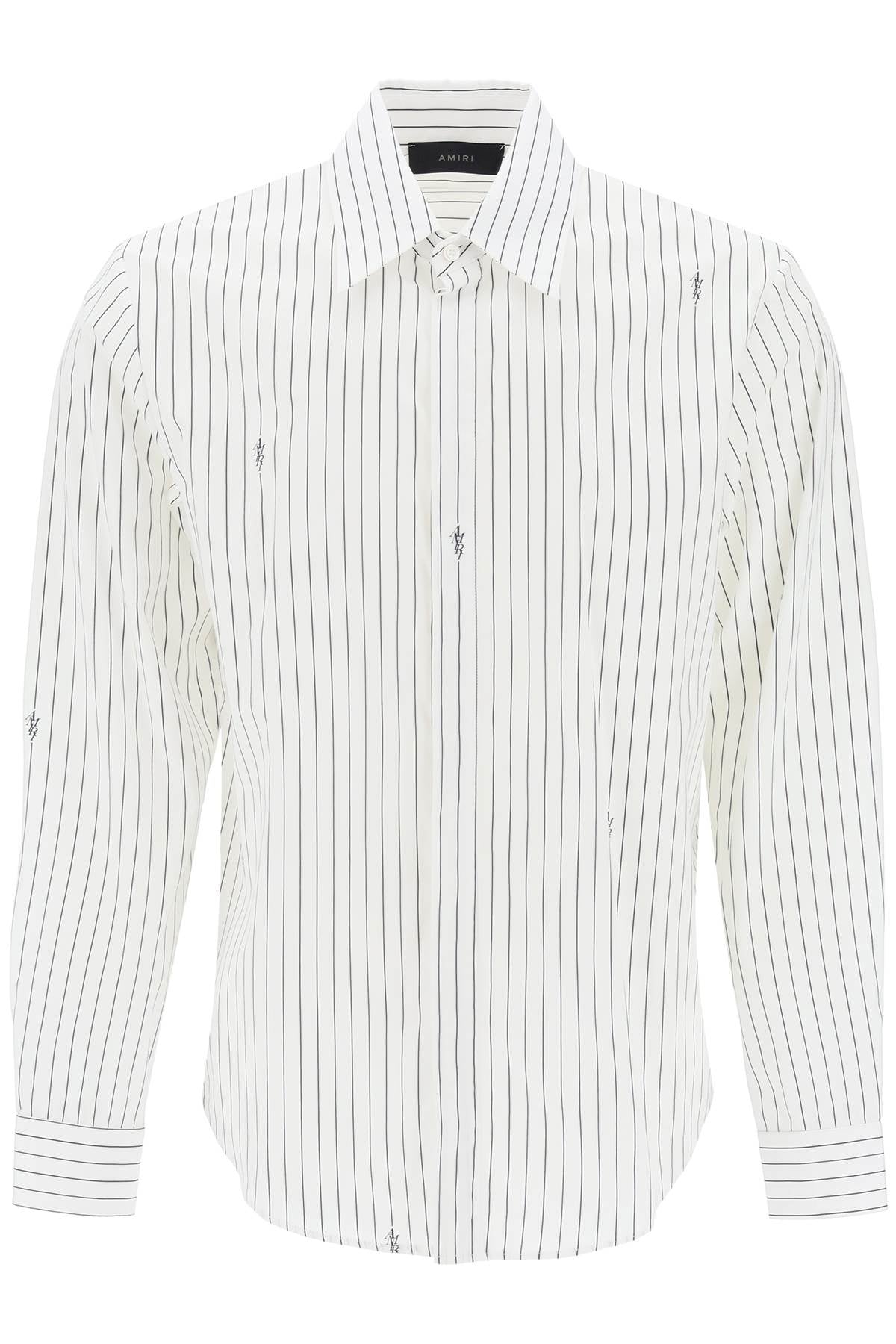 Amiri striped shirt with staggered logo