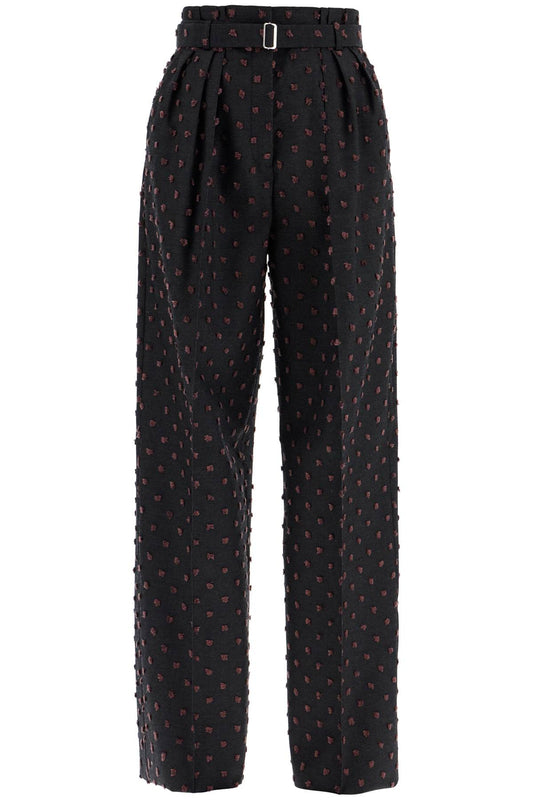 Lanvin wide plumetis trousers