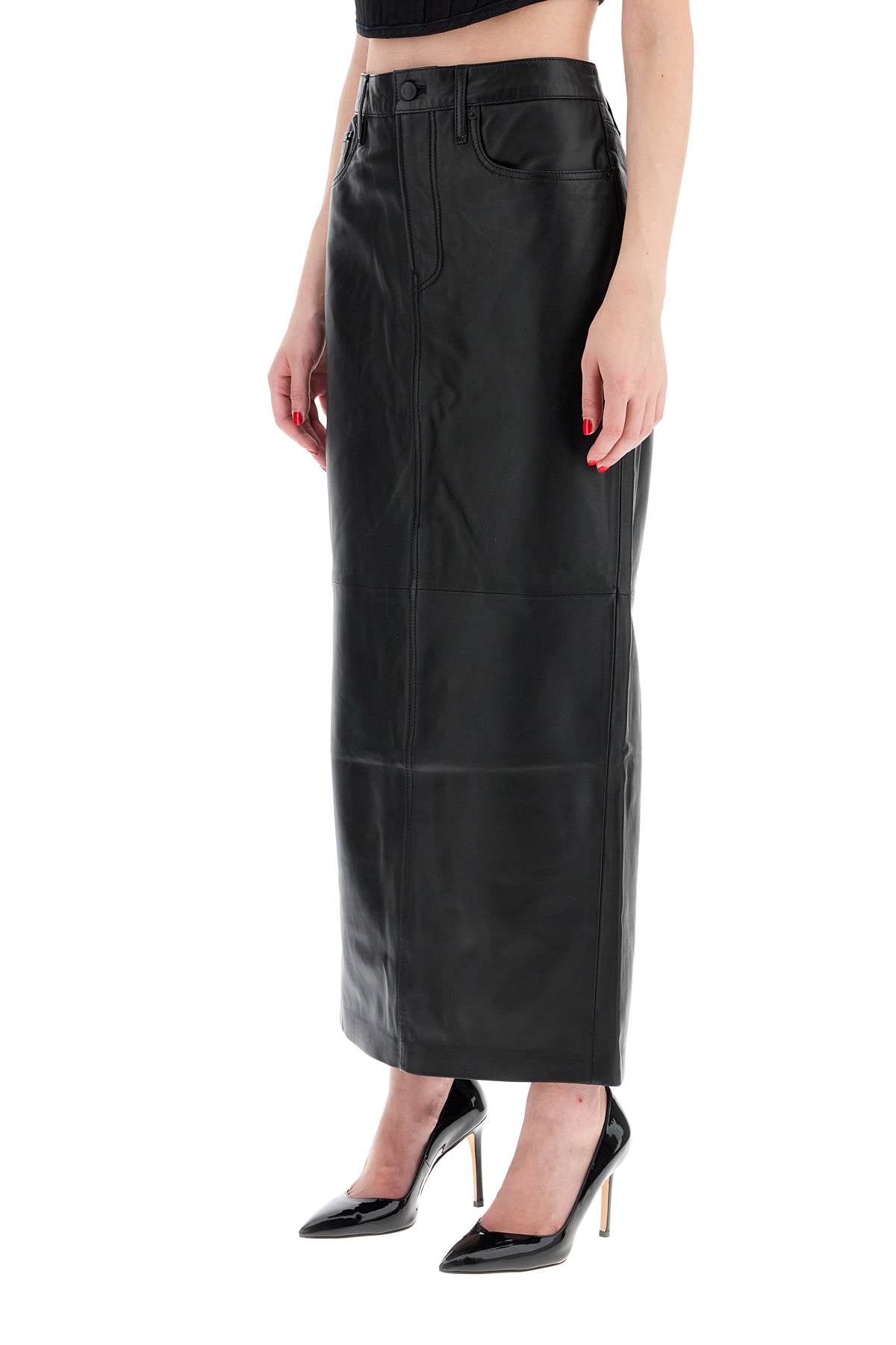 Wardrobe.Nyc leather column skirt for women