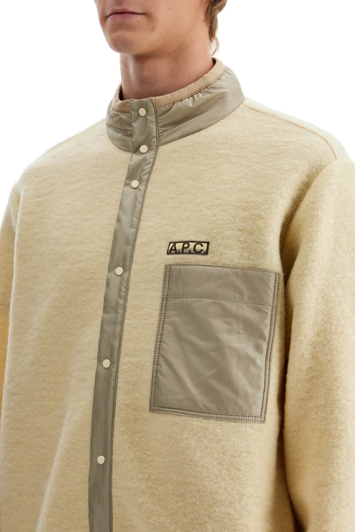 A.P.C. ewan wool effect fleece bl